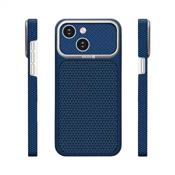 Evelatus Apple iPhone 15 Carbon Premium Edition MagSafe maciņš Midnight Blue