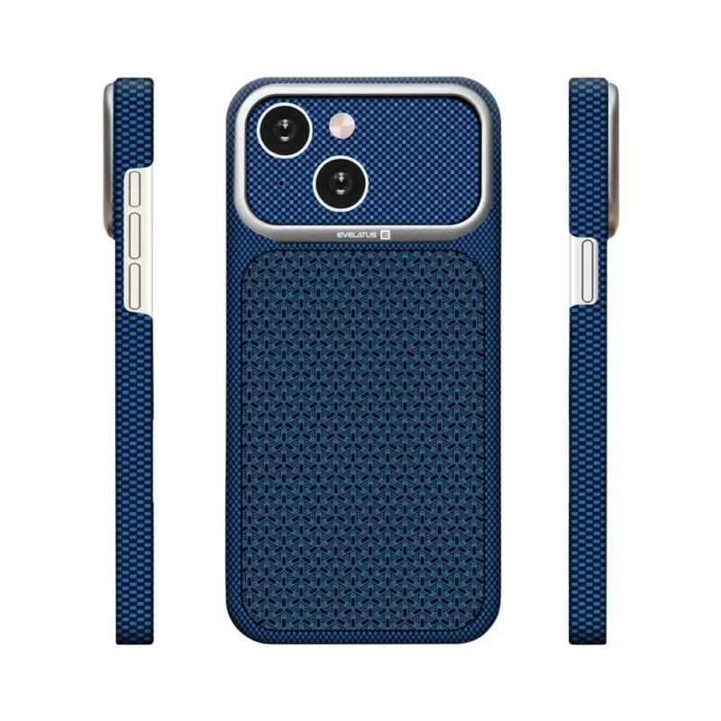Evelatus Apple iPhone 15 Carbon Premium Edition MagSafe maciņš Midnight Blue