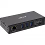 InLine® Industrial 4 portu USB PoE centrmezgls (3x USB-A / 1x USB-C)