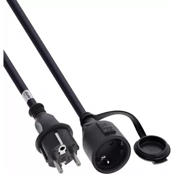 InLine® zemējuma kontakta pagarinātājs, āra IP44, pieskāriena aizsardzība, 10m