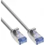 INLINE® Slim Cat.6A S/FTP savienojuma kabelis, 10 m, pelēks, LSZH, 10Gbps