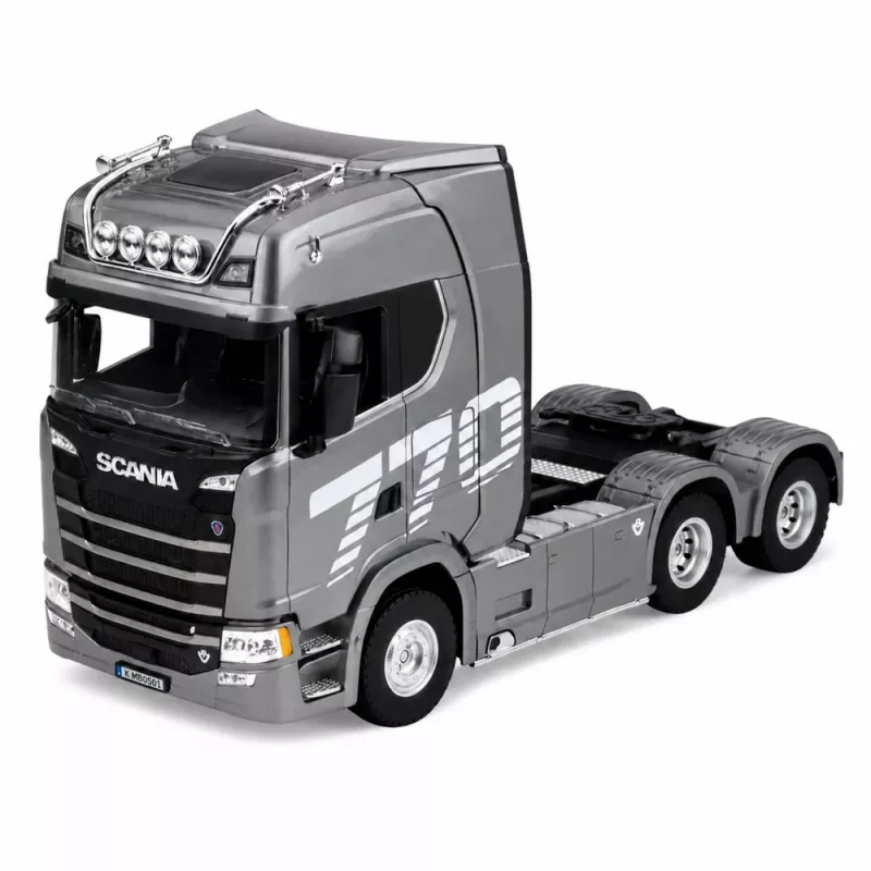 HUINA 32329 Scania 1:18 6 kanālu RC traktora kravas automašīna pelēka sudraba