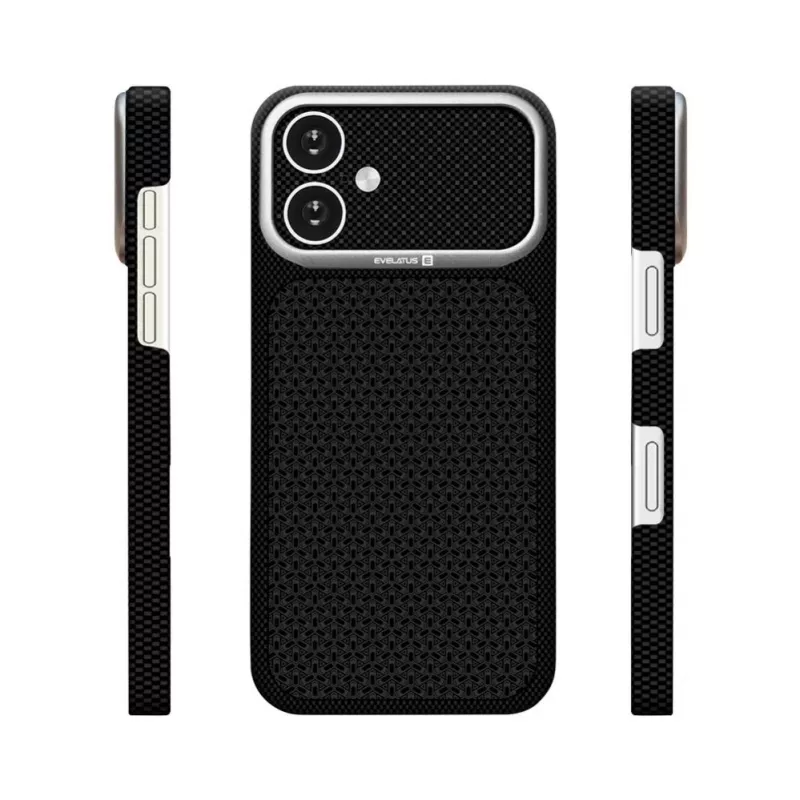 Evelatus Apple iPhone 16 Carbon Premium Edition MagSafe maciņš melns