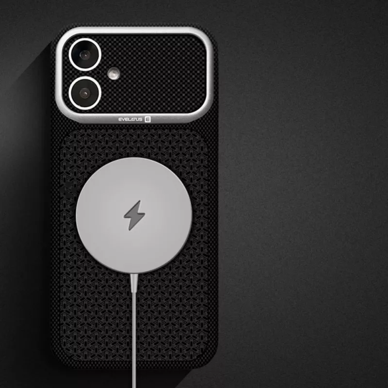 Evelatus Apple iPhone 16 Carbon Premium Edition MagSafe maciņš melns
