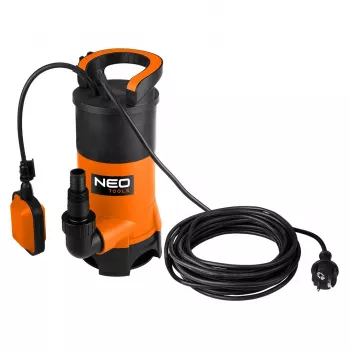 NEO TOOLS 900W zemūdens netīrā ūdens sūknis ar 16000 l/h plūsmas ātrumu un pludiņslēdzi