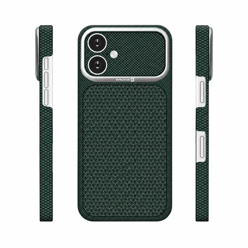 Evelatus Apple iPhone 17 Carbon Premium Edition MagSafe maciņš zaļš
