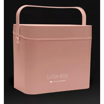 Rio CSBL-EU/1,1 Liela kosmētikas kaste Lush Box – Alumīnija skaistumkopšanas kaste ar kantilevera paplātēm un aizslēdzamām sprādzēm, melna