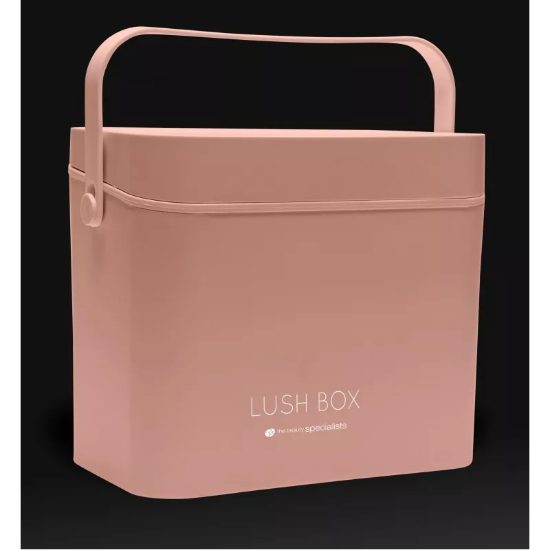 Rio CSBL-EU/1,1 Liela kosmētikas kaste Lush Box – Alumīnija skaistumkopšanas kaste ar kantilevera paplātēm un aizslēdzamām sprādzēm, melna