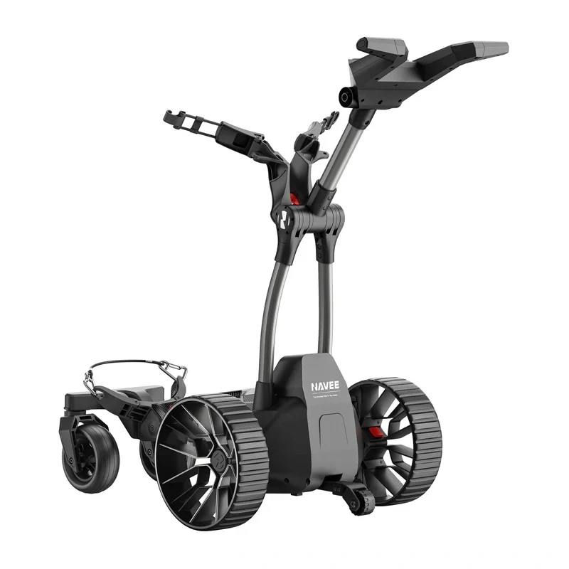 NAVEE Birdie 3X elektriskais golfa ratiņš – 48V maiņstrāvas indukcijas motors, 105Ah litija baterija, 80km darbības rādiuss, 4 riteņu hidrauliskās disku bremzes, LED apgaismojums, 2-4 sēdvietas