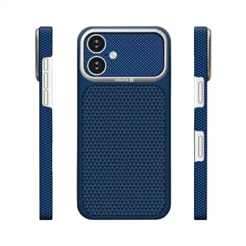 Evelatus Apple iPhone 16 Carbon Premium Edition MagSafe maciņš Midnight Blue