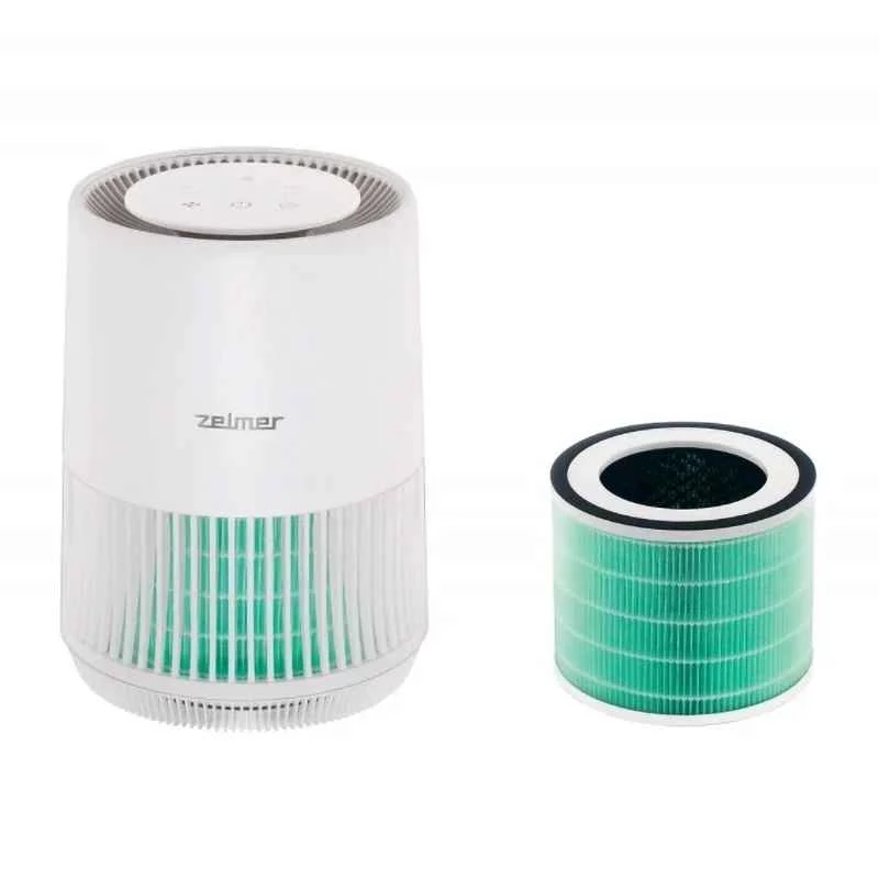 Zelmer ZPU5500 gaisa attīrītājs ar HEPA H13, UV-C un jonizatoru, 200 m³/h CADR, PM2.5 sensors, automātiskais režīms, telpām līdz 24 m²