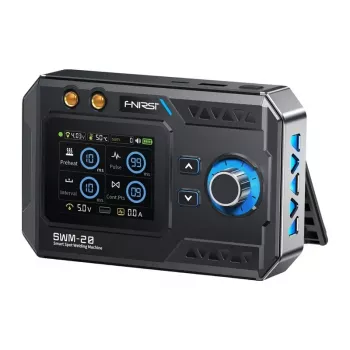 FNIRSI SWM-20 Manuālais punktmetinātājs 800A maksimālā strāva, 99 līmeņu regulējama jauda ar 0,96 collu OLED displeju, USB-C uzlāde, iebūvēta 6000mAh baterija, pārnēsājama rokas metināšanas iekārta 18650/26650/32650 bateriju bloku montāžai