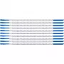 Brady SCN-07-1 klipu uzmavas vadu marķētājs, apzīmējums 1, balts, kabeļa diametram 1,9–2,4 mm, 300 gab.