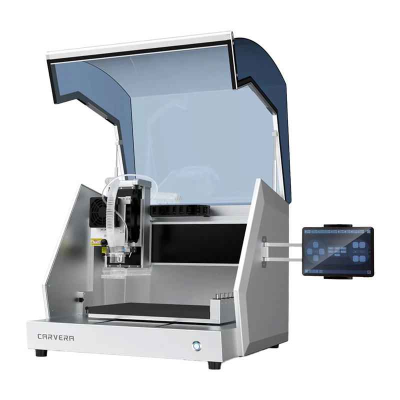 MAKERA Carvera CNC maršrutētājs – 3 asu galda CNC frēzmašīna ar 6 instrumentu ATC, 300W vārpstu, 240x160x100mm darba laukumu