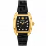 Versace V-Chrono sieviešu Šveices kvarca hronogrāfa pulkstenis 45mm melns ciparnīcas ādas siksna VE8K00624