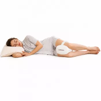 Momcozy EP001 Ergonomisks atmiņas putu ceļgalu spilvens sānu gulētājiem, krēmbalts