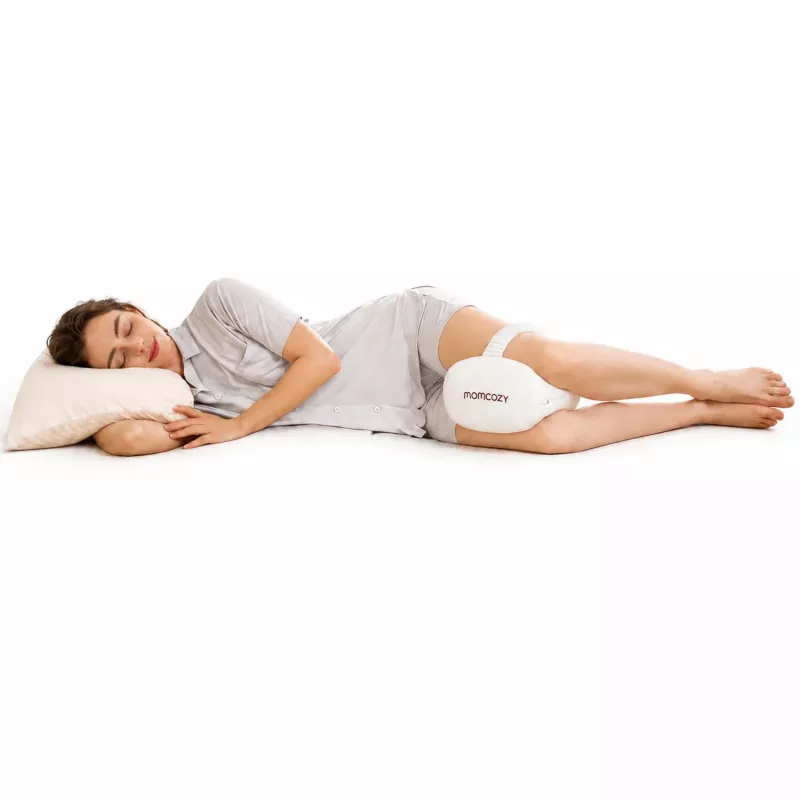 Momcozy EP001 Ergonomisks atmiņas putu ceļgalu spilvens sānu gulētājiem, krēmbalts