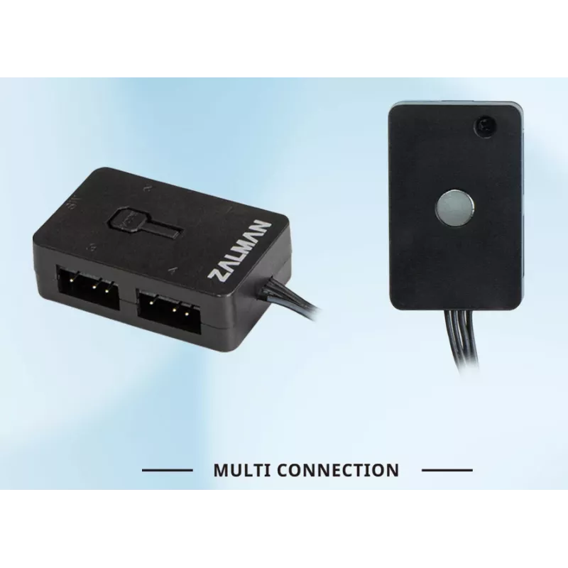 Zalman ZM-4PALC ARGB kontrolieris - 4 portu adresējams RGB centrmezgls ar magnētisko stiprinājumu