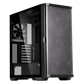 Zalman Z10 ATX Mid Tower korpuss, melns, rūdīts stikls, 4x ARGB ventilatori