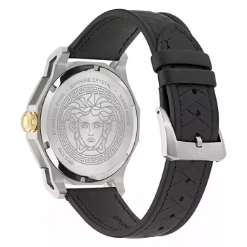 Versace V-Extreme Pro vīriešu Šveices kvarca pulkstenis 43mm nerūsējošais tērauds melns ciparnīca VE9I00124