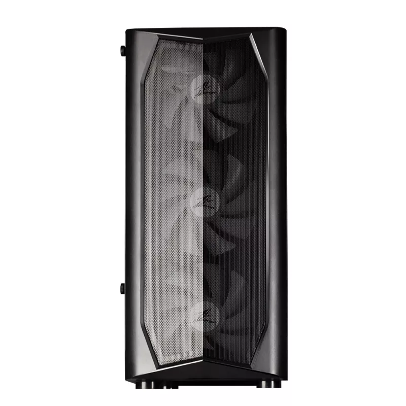 Zalman N4 Rev.1 Mid-Tower ATX korpuss ar 6 ARGB ventilatoriem, rūdītu stiklu, melns