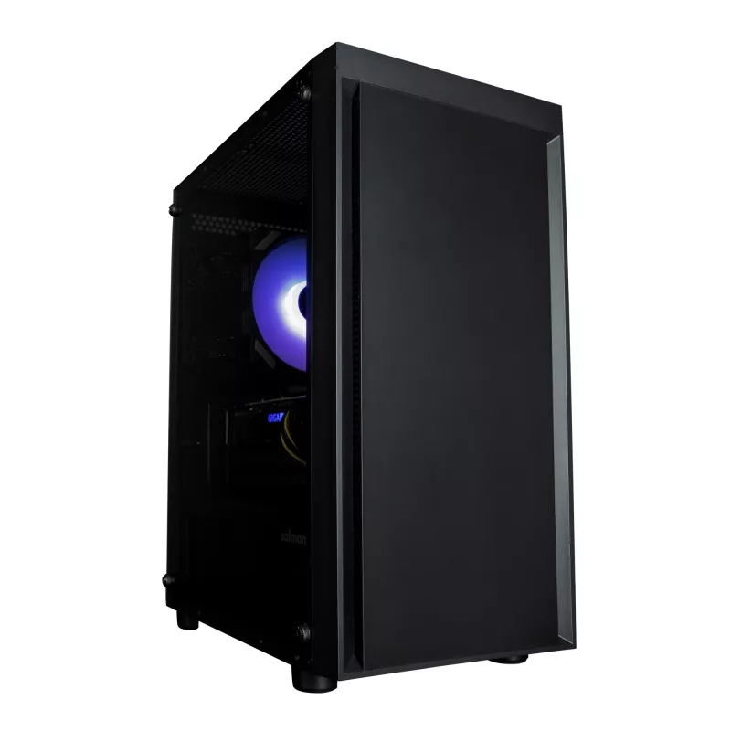 Zalman T3 PLUS mATX Mini Tornis datora korpuss, melns, akrila logs, 2 ventilatori