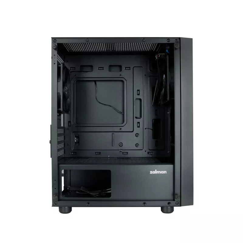 Zalman T3 PLUS mATX Mini Tornis datora korpuss, melns, akrila logs, 2 ventilatori