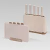 MEO MR-1412-BEIGE MAESTRO Nažu komplekts ar griešanas dēlīšiem un statīvu, 5 naži, 2 dēlīši, bēšs