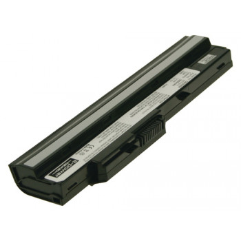 2-power galvenais akumulatora bloks MSI Wind U100 melns - akumulators - 4.400 mAh (2P-B-5046)