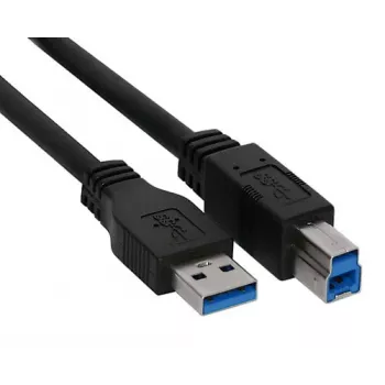 Kindermann 5773000012 - 2 m - USB A - USB B - USB 3.2 Gen 1 (3.1 Gen 1) - vīrietis/vīrietis - melns
