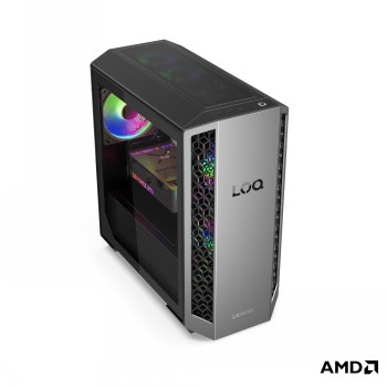 LENOVO LOQ TOWER RYZEN 9 8945HX/32GB/1TB SSD/AMD RADEON RX9070 XT 16GB/2X 120MM PRIEKŠĒJĀ SISTĒMAS VENTILATORA AR ARGB GAISMU + 120MM Aizmugurējā SISTĒMAS VENTILATORA AR ARGB GAISMU/W11H (LUNA GREY/ECLIPSE BLACK)