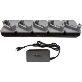 Zebra rokas datoru lādētāju komplekts - ierīcēm ar izturīgiem aizsargvākiem - Ethernet - izejas pieslēgvietas: 5 - 48,3 cm (19 inch)
