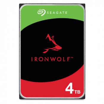 Komplekts SEAGATE NAS HDD 4x4TB IronWolf 5400rpm 6Gb/s SATA 256MB kešatmiņa 3,5 collu 24x7 CMR NAS un RAID plauktu sistēmām MELNS