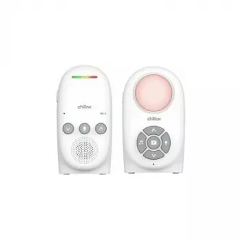 Chillax CB210 DECT digitālais audio mazuļa monitors ar divvirzienu sarunu, temperatūras sensoru un nakts gaismu, balts