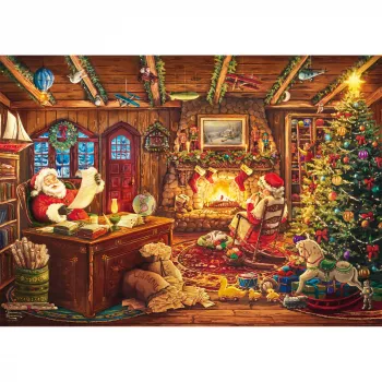Schmidt Spiele Thomas Kinkade Studios: Ziemassvētku vecītis pārbauda vēlmju sarakstu 1000 detaļu puzle