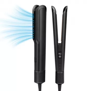 StayBeauty by Extralink M-17936F mitrā uz sauso karstā gaisa matu taisnotājs ar žāvēšanas funkciju, 1200W, melns/rozā