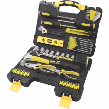 FIELDMANN FDG 5008-53R 53 daļu uzgriežņu atslēgu un uzgaļu komplekts ar 1/4 inch un 1/2 inch piedziņas sprūdratiem, hroma vanādija tērauds, metriskā sistēma
