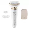 Braun Silk-épil 9 Flex SES9-011 3D epilators, mitrs un sauss, balts/zelta