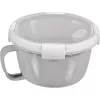 CURVER Smart To Go Mix Noodles pārtikas bļoda apaļa 0,9L caurspīdīga ar zaļiem akcentiem, bez BPA, pret noplūdēm, mikroviļņu krāsnī un trauku mazgājamā mašīnā izmantojama