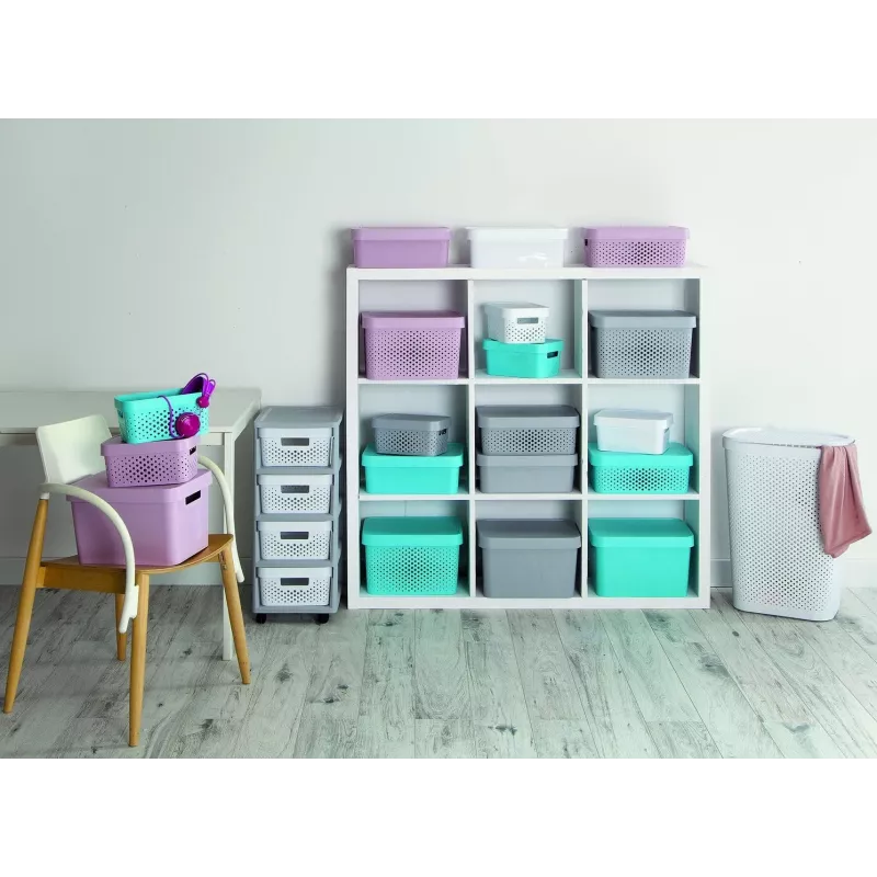 CURVER Infinity Recycled 45L uzglabāšanas kaste 56x39x27cm balta
