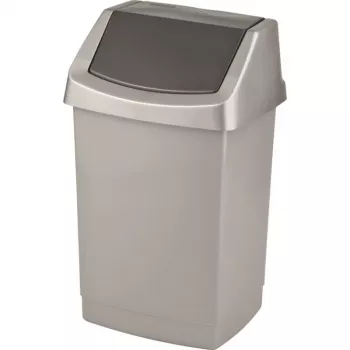 CURVER Click-it 25L atkritumu tvertne ar pedāli, sudraba, 32,5 x 26,5 x 50,5 cm