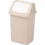 CURVER Click-it pedāļa atkritumu tvertne 9L bēšā 22,9 x 18,9 x 38,1 cm