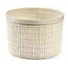 CURVER Jute apaļais uzglabāšanas grozs ar vāku, 2L, krēmkrāsas, 17x13 cm