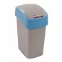 CURVER Flip Bin 9L sudraba/zils atkritumu spainis