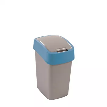 CURVER Deco Flip Bin 25L atkritumu tvertne sudraba/zila