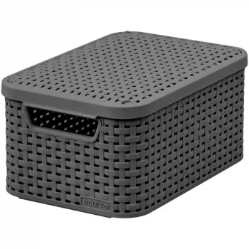 CURVER Style S uzglabāšanas kaste ar vāku, 29,1 x 19,8 x 14,2 cm, tumši pelēka, 8,2L