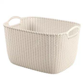 CURVER Grozs Knit L Taisnstūra 19L 40x30x23cm Balts