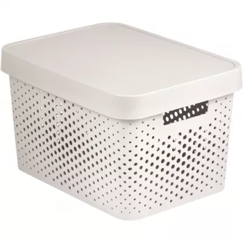CURVER Recycled Infinity 17L uzglabāšanas kaste balta 36x27x22cm