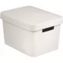 CURVER Infinity Recycled 17L uzglabāšanas kaste ar vāku, balta, 36x27x22 cm, 100% pārstrādāta plastmasa