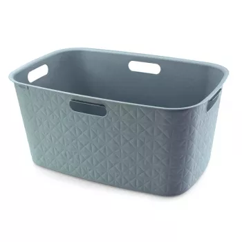 CURVER Softex 45L taisnstūra veļas grozs ar integrētiem rokturiem, tirkīza, 57x37x27 cm
